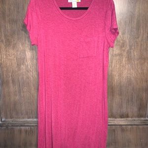 Red T-shirt Dress